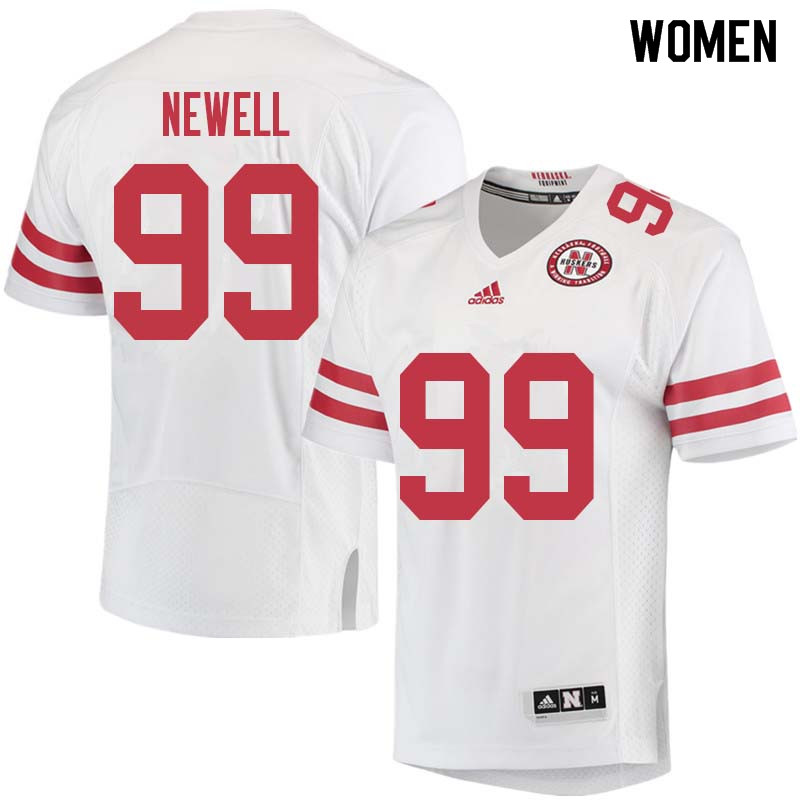 Women #99 Peyton Newell Nebraska Cornhuskers College Football Jerseys Sale-White